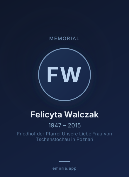 Memorial portrait of Felicyta Walczak