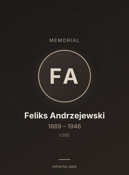 Memorial portrait of Feliks Andrzejewski