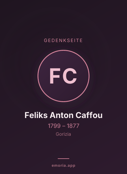 Gedenkportrait von Feliks Anton Caffou