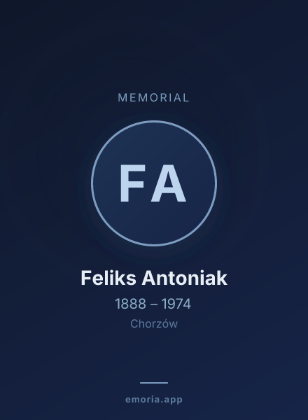 Memorial portrait of Feliks Antoniak