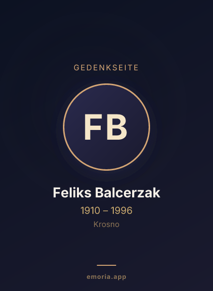 Gedenkportrait von Feliks Balcerzak