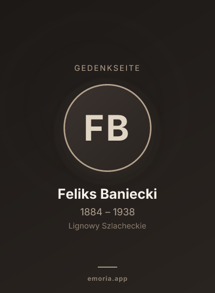 Gedenkportrait von Feliks Baniecki