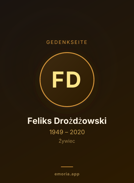 Gedenkportrait von Feliks Drożdżowski