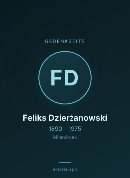 Gedenkportrait von Feliks Dzierżanowski