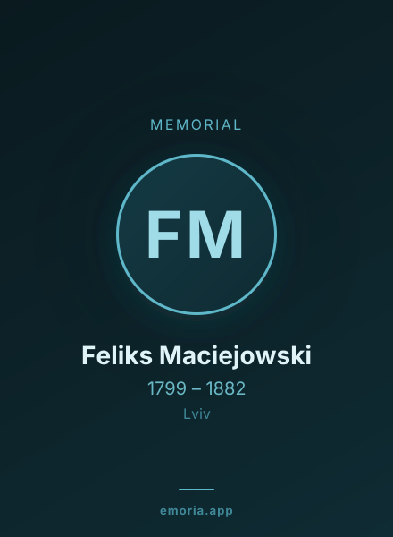 Memorial portrait of Feliks Maciejowski