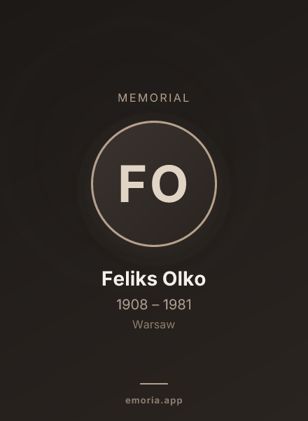 Memorial portrait of Feliks Olko