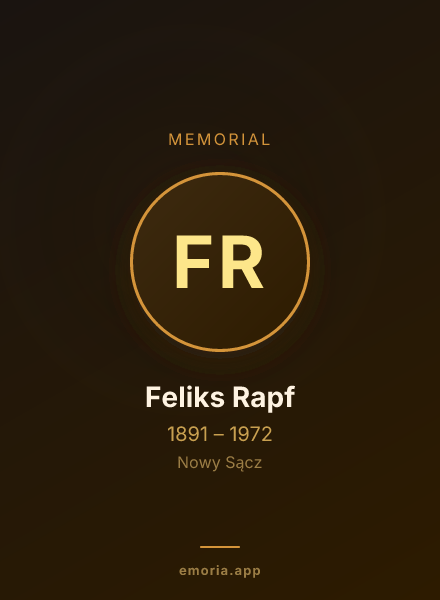 Memorial portrait of Feliks Rapf