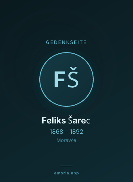 Gedenkportrait von Feliks Šarec
