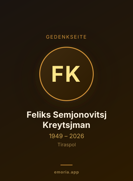 Gedenkportrait von Feliks Semjonovitsj Kreytsjman