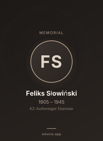 Memorial portrait of Feliks Słowiński