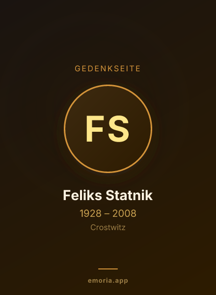 Gedenkportrait von Feliks Statnik