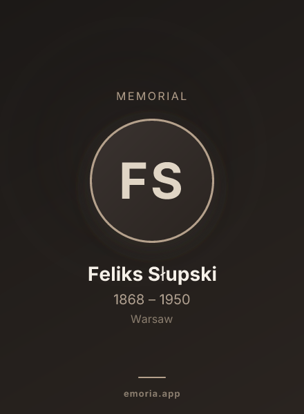 Memorial portrait of Feliks Słupski