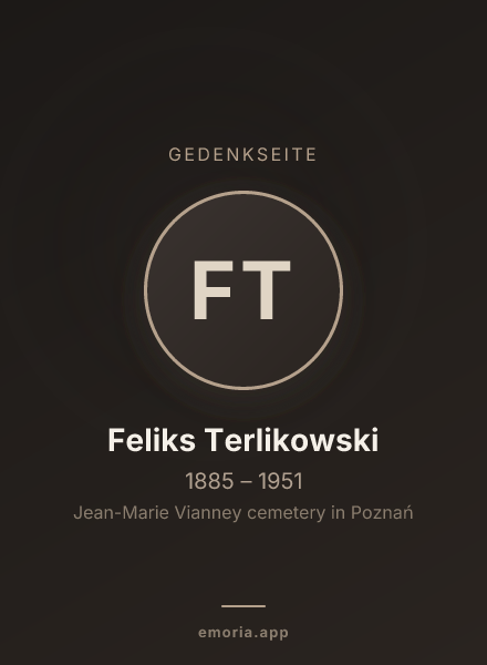 Gedenkportrait von Feliks Terlikowski
