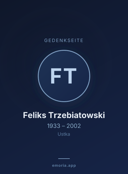 Gedenkportrait von Feliks Trzebiatowski