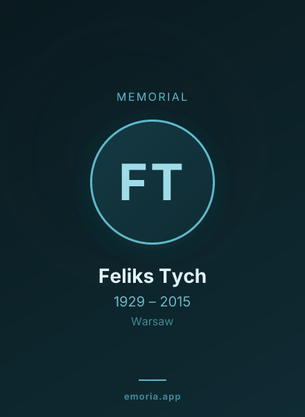 Memorial portrait of Feliks Tych