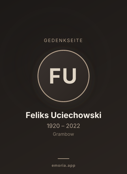 Gedenkportrait von Feliks Uciechowski