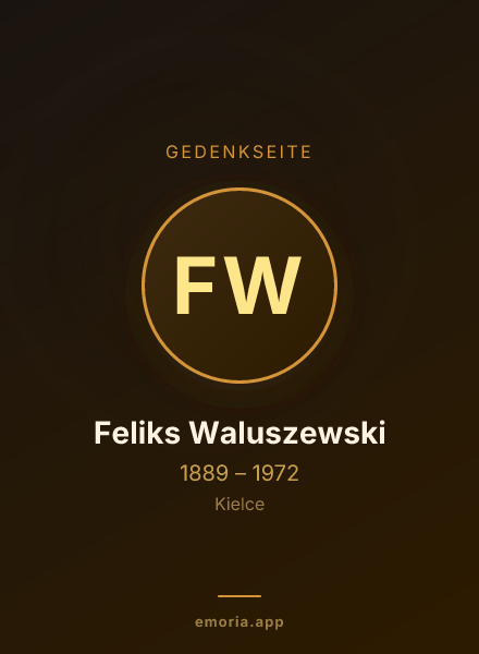 Gedenkportrait von Feliks Waluszewski