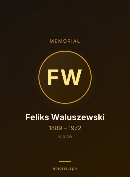 Memorial portrait of Feliks Waluszewski