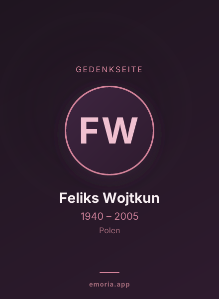Gedenkportrait von Feliks Wojtkun