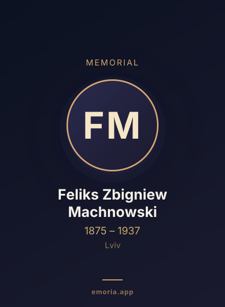Memorial portrait of Feliks Zbigniew Machnowski