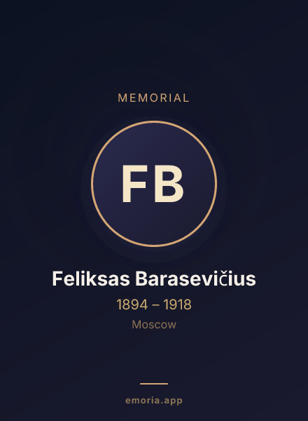 Memorial portrait of Feliksas Barasevičius