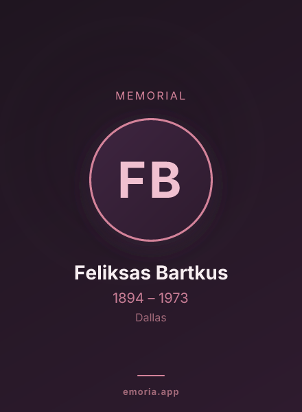 Memorial portrait of Feliksas Bartkus