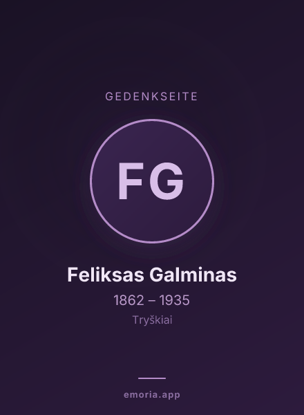 Gedenkportrait von Feliksas Galminas