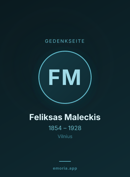 Gedenkportrait von Feliksas Maleckis