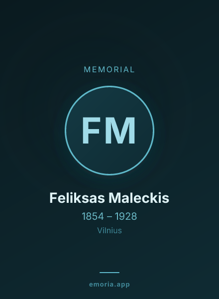 Memorial portrait of Feliksas Maleckis