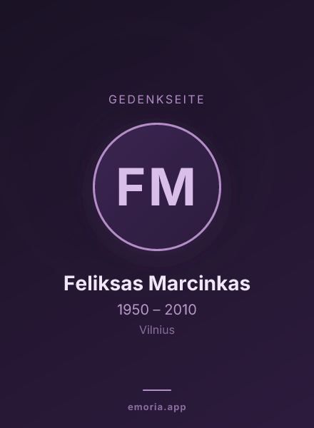 Gedenkportrait von Feliksas Marcinkas