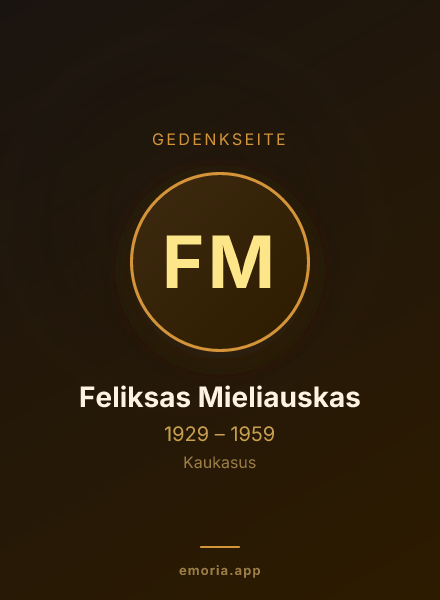 Gedenkportrait von Feliksas Mieliauskas