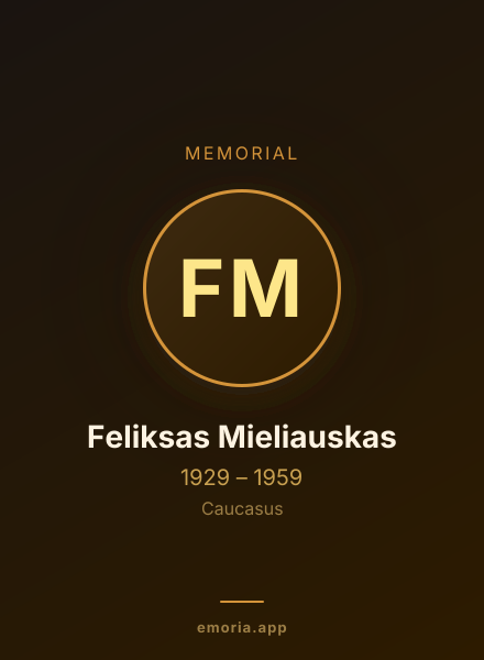 Memorial portrait of Feliksas Mieliauskas