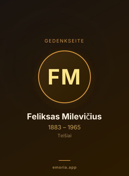 Gedenkportrait von Feliksas Milevičius
