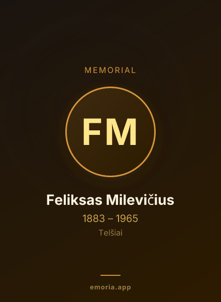 Memorial portrait of Feliksas Milevičius