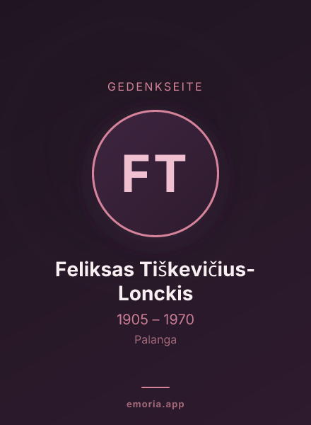 Gedenkportrait von Feliksas Tiškevičius-Lonckis
