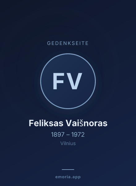 Gedenkportrait von Feliksas Vaišnoras