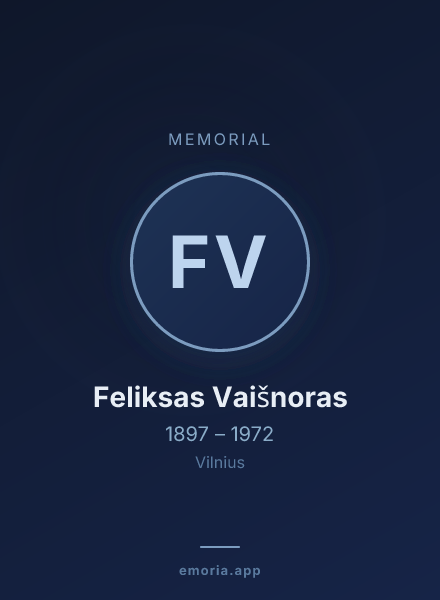 Memorial portrait of Feliksas Vaišnoras