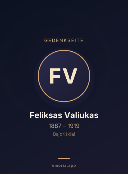 Gedenkportrait von Feliksas Valiukas