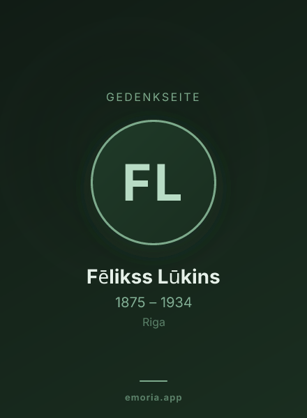 Gedenkportrait von Fēlikss Lūkins
