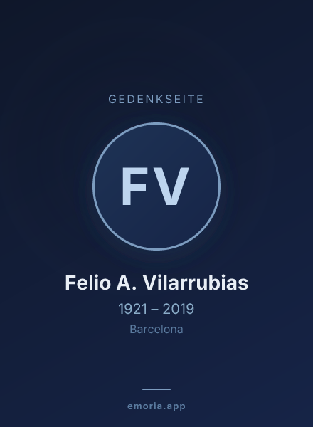 Gedenkportrait von Felio A. Vilarrubias