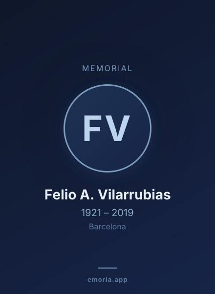 Memorial portrait of Felio A. Vilarrubias