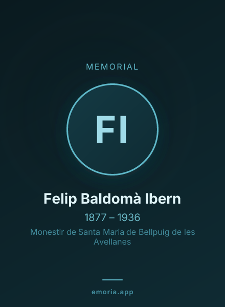 Memorial portrait of Felip Baldomà Ibern