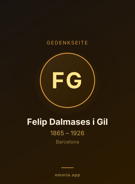 Gedenkportrait von Felip Dalmases i Gil