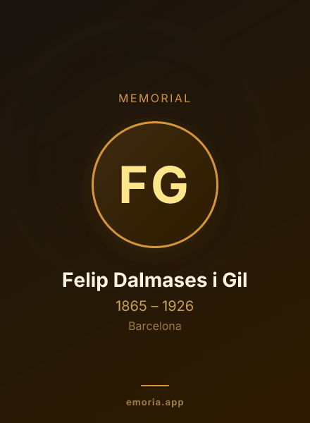 Memorial portrait of Felip Dalmases i Gil