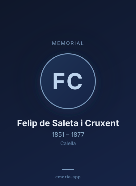 Memorial portrait of Felip de Saleta i Cruxent