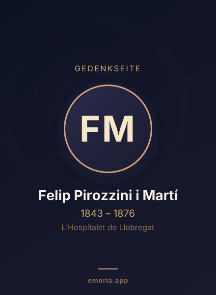 Gedenkportrait von Felip Pirozzini i Martí