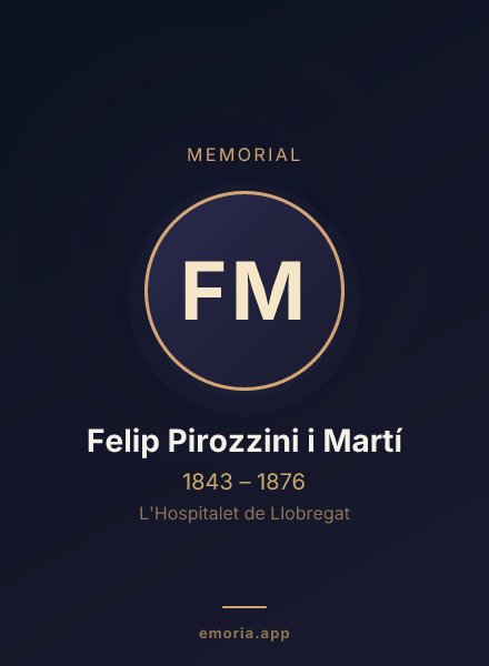 Memorial portrait of Felip Pirozzini i Martí