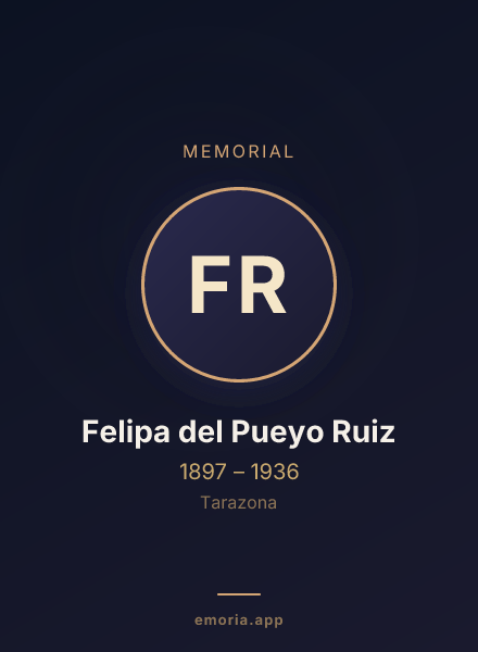 Memorial portrait of Felipa del Pueyo Ruiz