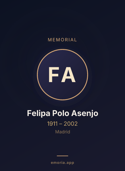 Memorial portrait of Felipa Polo Asenjo