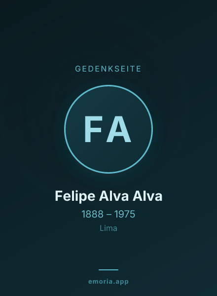 Gedenkportrait von Felipe Alva Alva